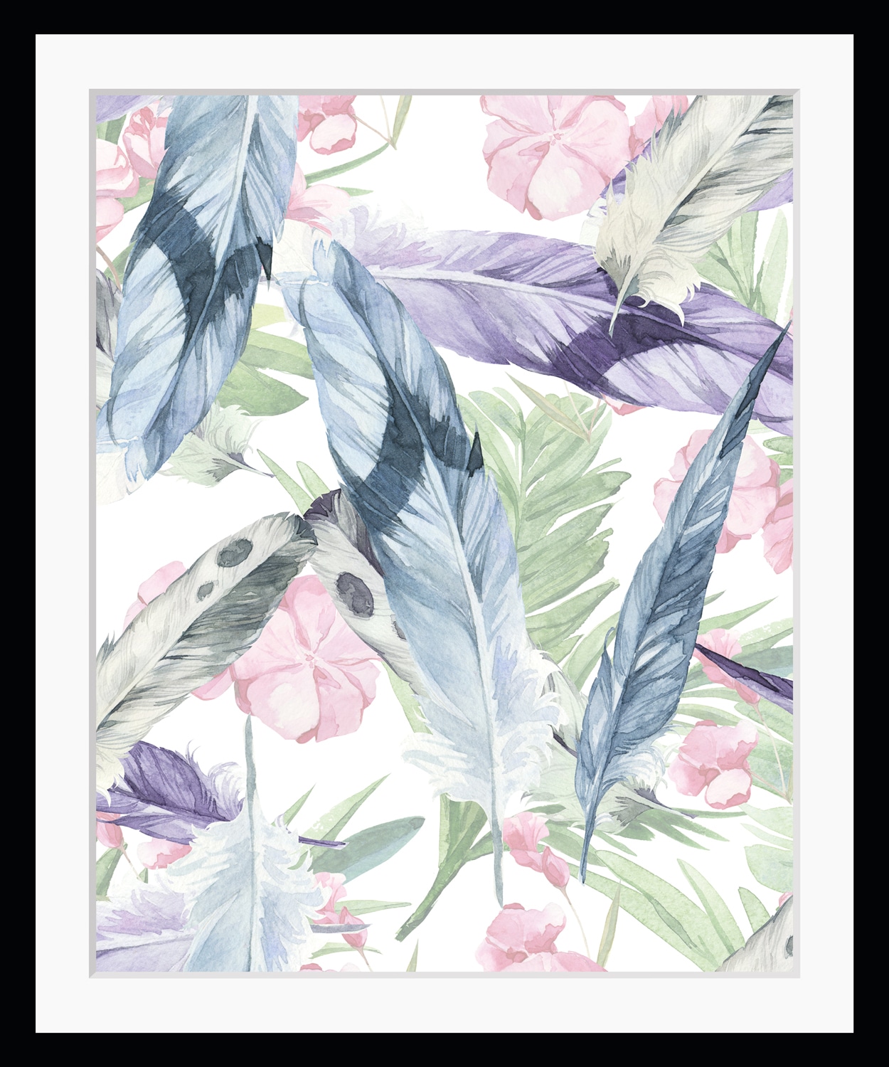 queence Bild »Eveline«, Federn-Kunst-Blätter-Pflanzen-Pflanzenbilder, HD Premium Poster-Druck inkl. Holzrahmen queence Bild »Eveline«, Federn-Kunst-Blätter-Pflanzen-Pflanzenbilder, HD Premium Poster-Druck inkl. Holzrahmen von queence
