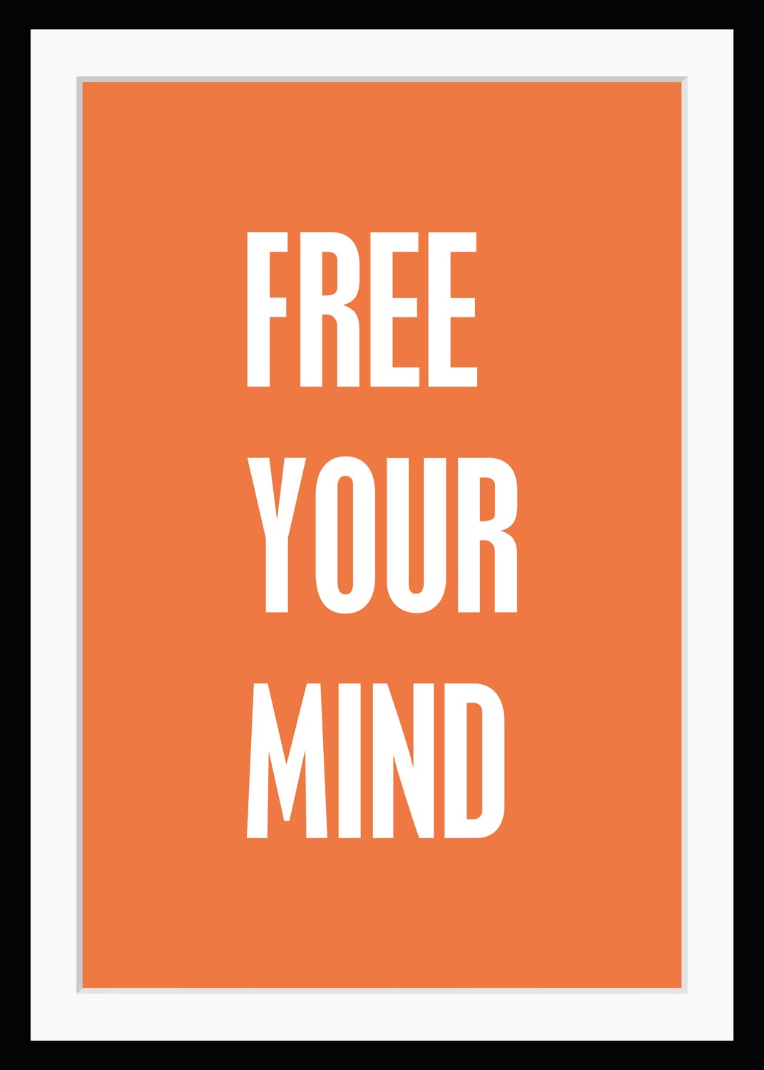 queence Bild »FREE YOUR MIND«, Sprüche & Texte-Schriftzug-Motivationsbilder, HD Premium Poster-Druck inkl. Holzrahmen queence Bild »FREE YOUR MIND«, Sprüche & Texte-Schriftzug-Motivationsbilder, HD Premium Poster-Druck inkl. Holzrahmen von queence