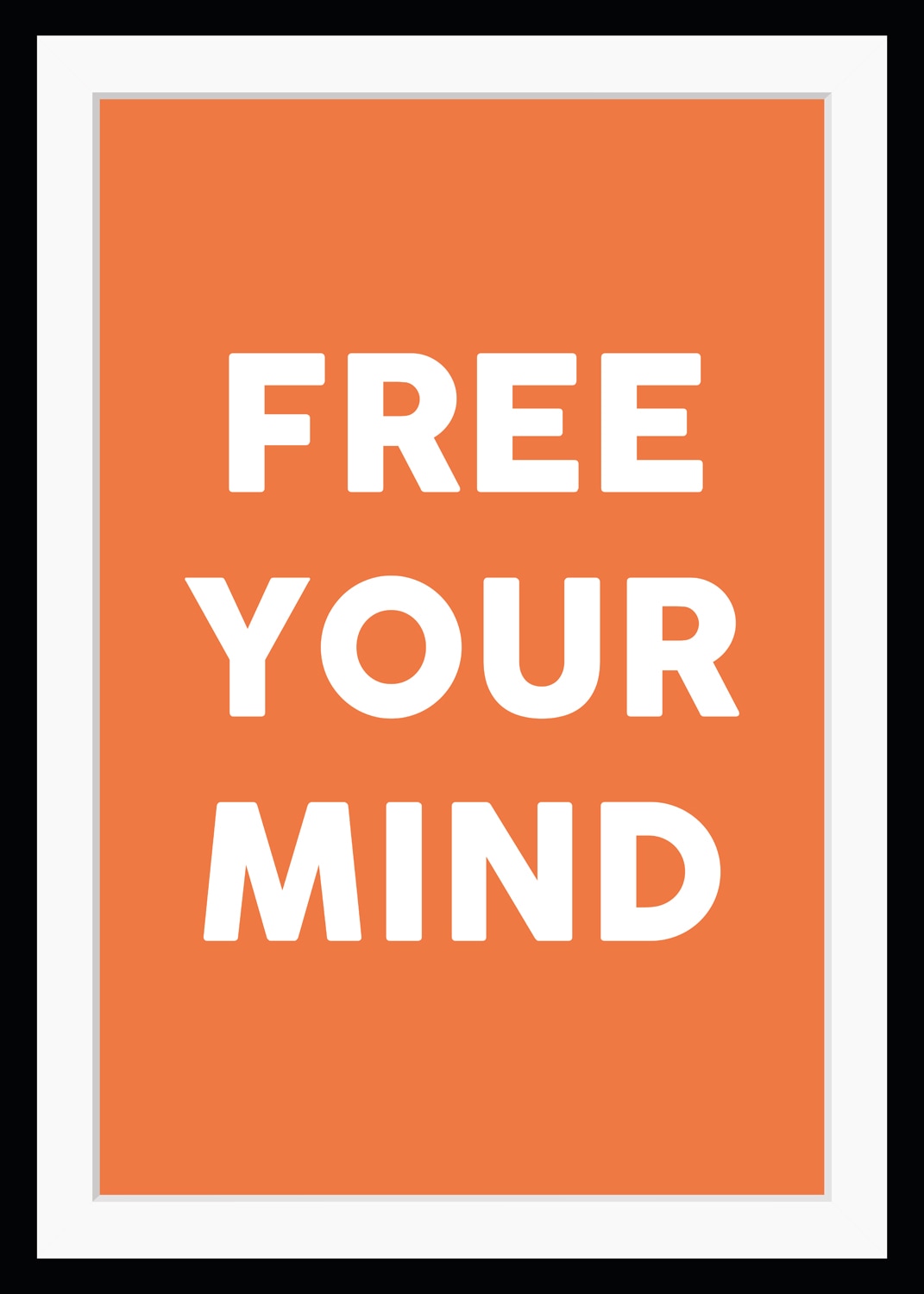 queence Bild »FREE YOUR MIND«, Sprüche & Texte, gerahmt, Spruch von queence