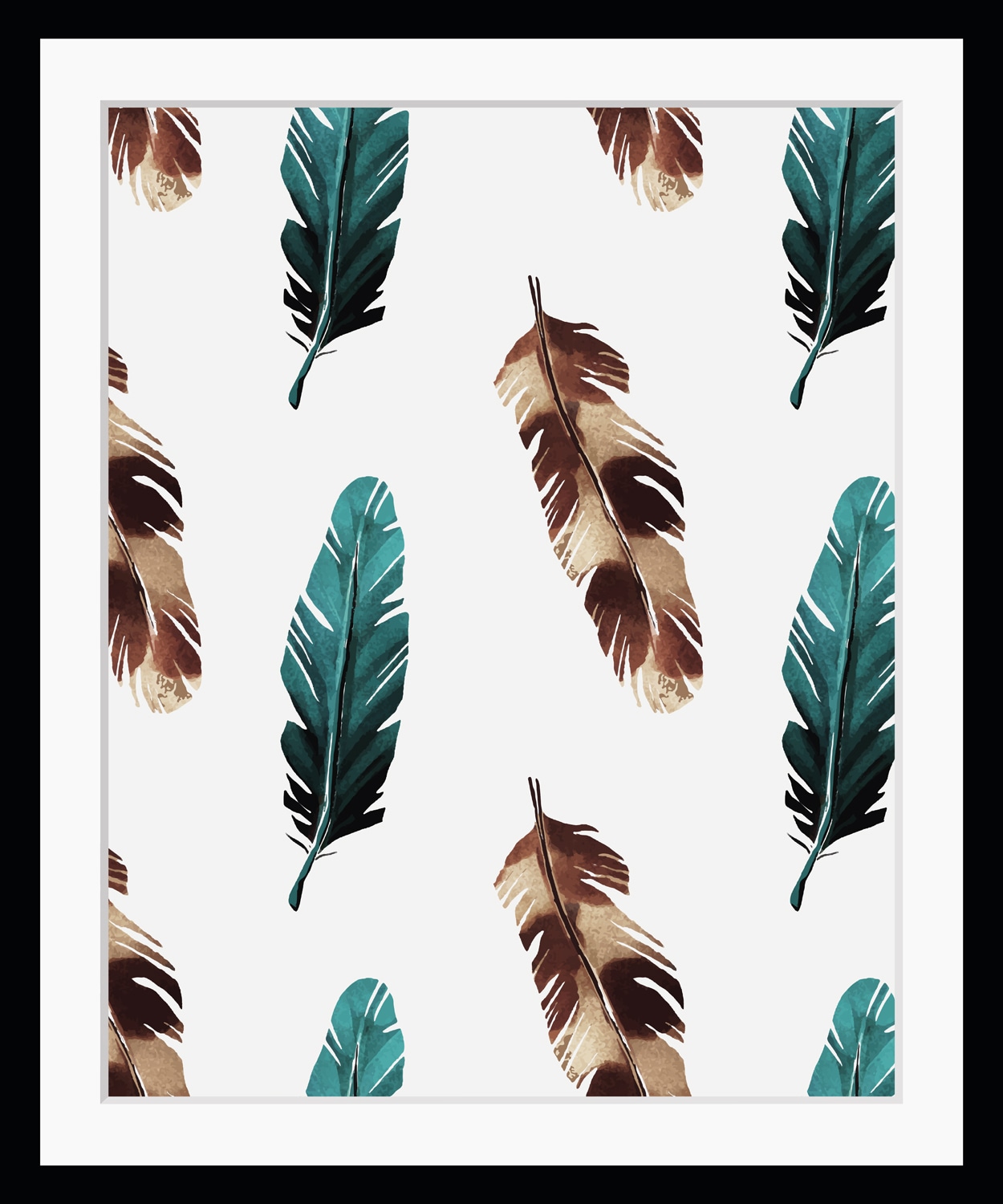 queence Bild »Frida«, Federn-Kunst, HD Premium Poster-Druck inkl. Holzrahmen queence Bild »Frida«, Federn-Kunst, HD Premium Poster-Druck inkl. Holzrahmen von queence
