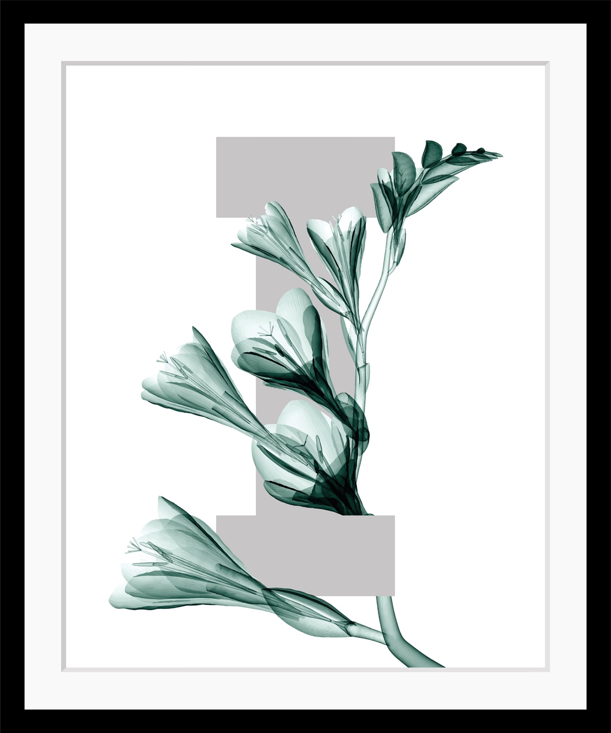 queence Bild »I-Flower«, Buchstaben, Blume, gerahmt, Blätter queence Bild »I-Flower«, Buchstaben, Blume, gerahmt, Blätter von queence