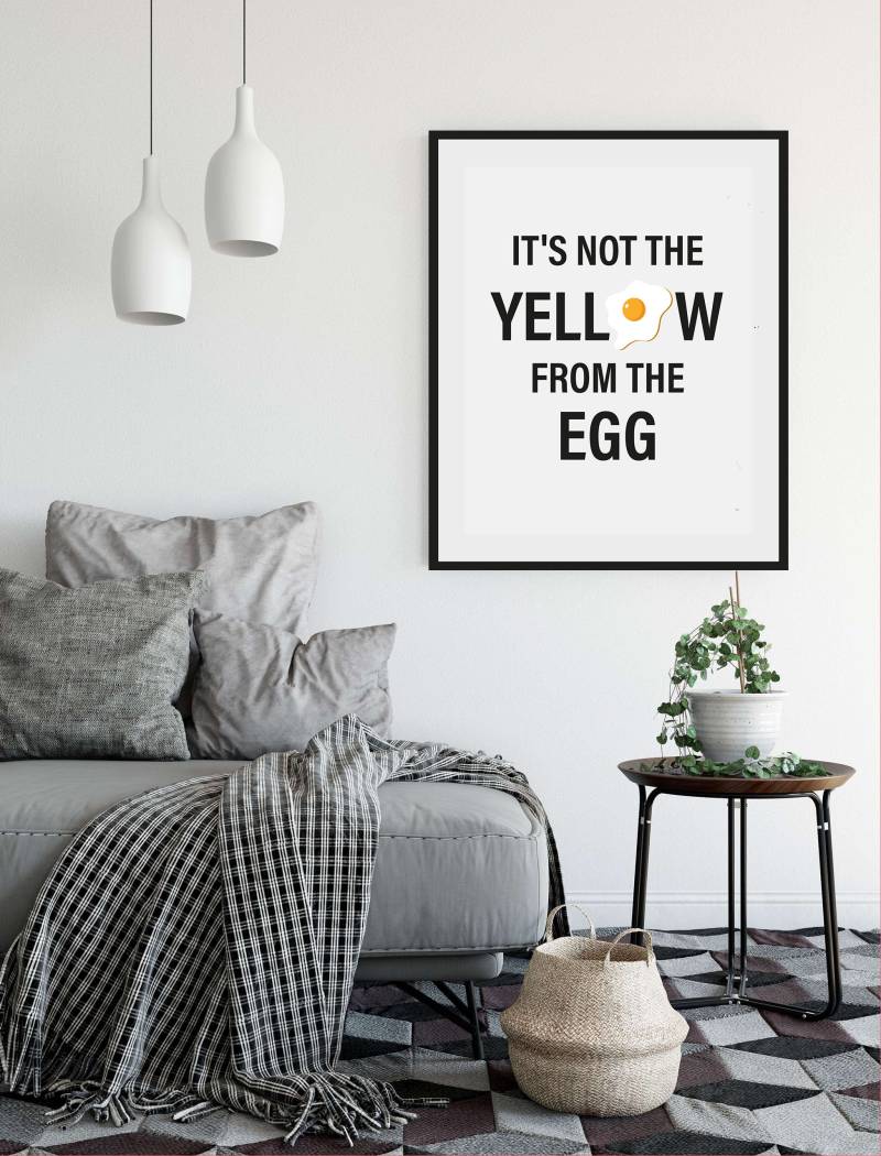 queence Bild »IT'S NOT THE YELLOW FROM THE EGG«, Schriftzug, (1 St.) von queence