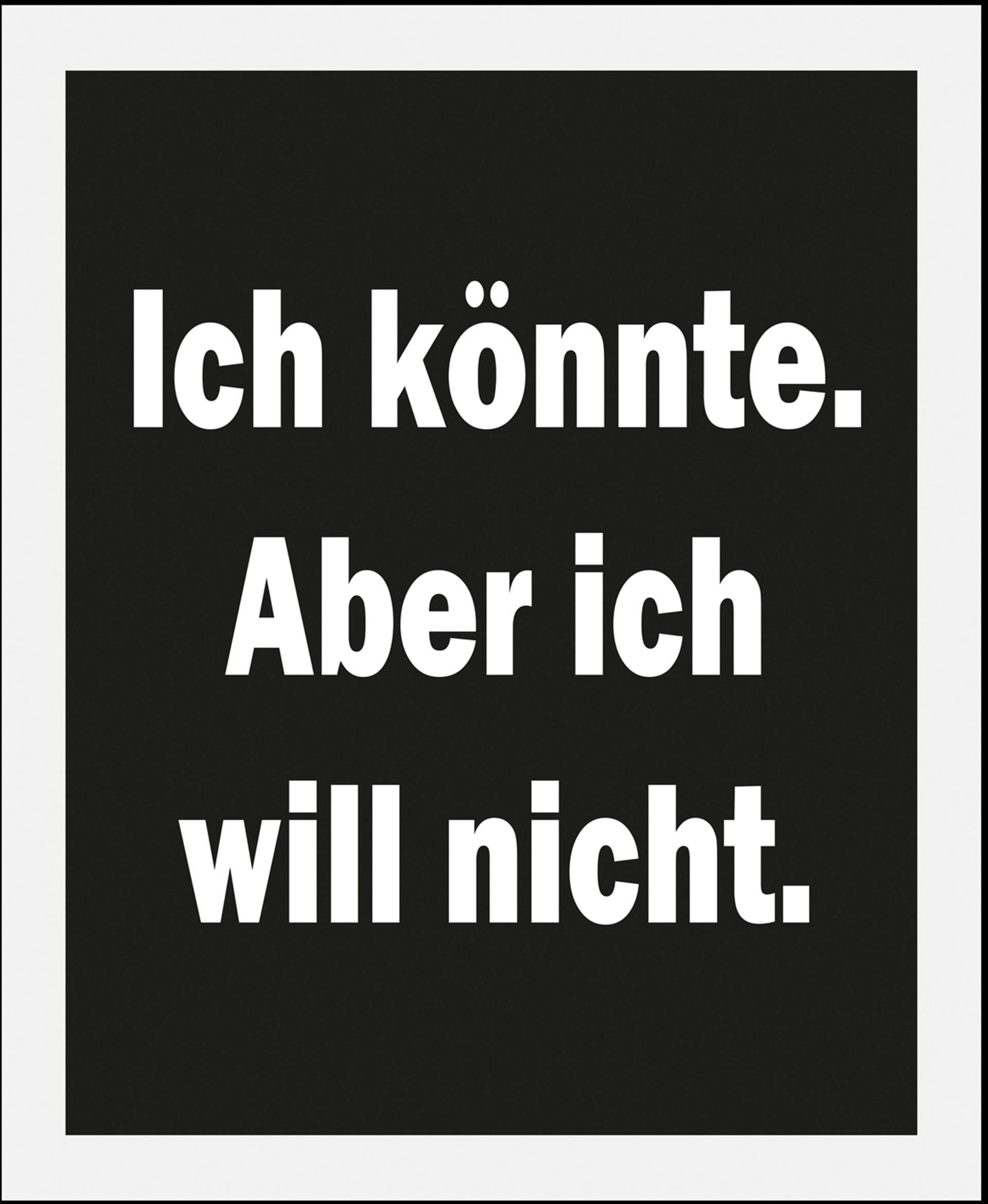 queence Bild »Ich Könnte«, Schriftzüge-Sprüche & Texte-Humor, (1 St.), HD Premium Poster-Druck inkl. Holzrahmen von queence