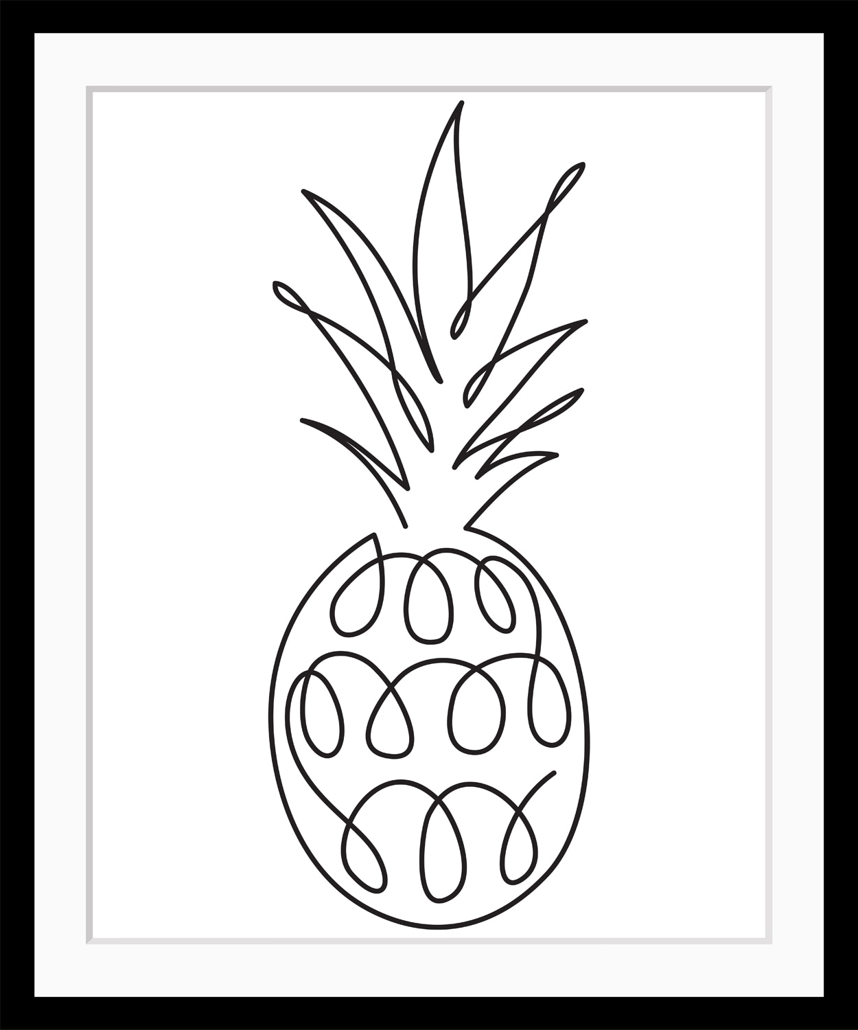 queence Bild »Juliane«, Ananas, gerahmt, Ananas queence Bild »Juliane«, Ananas, gerahmt, Ananas von queence