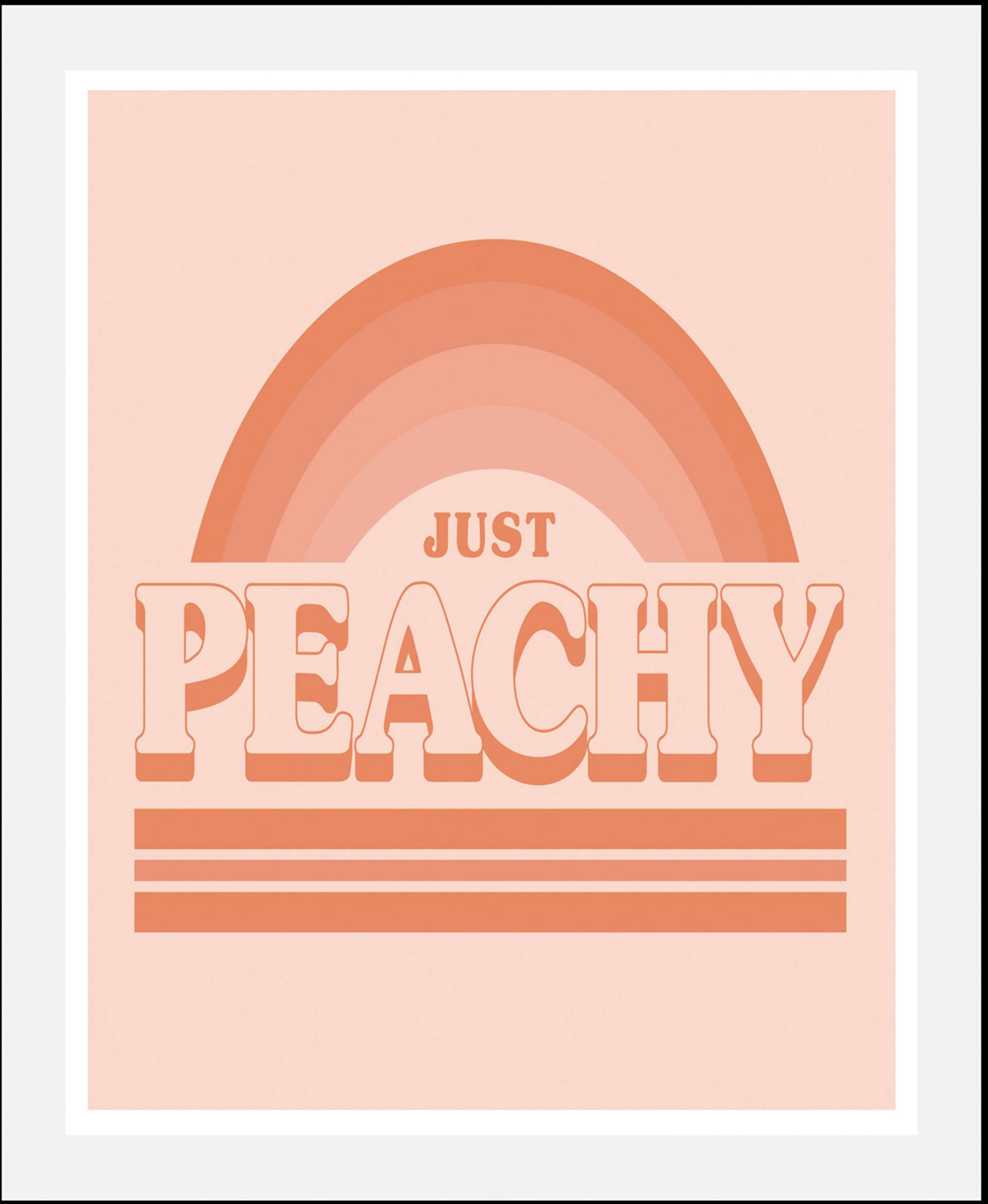 queence Bild »Just Peachy«, Schriftzüge, (1 St.), gerahmt von queence