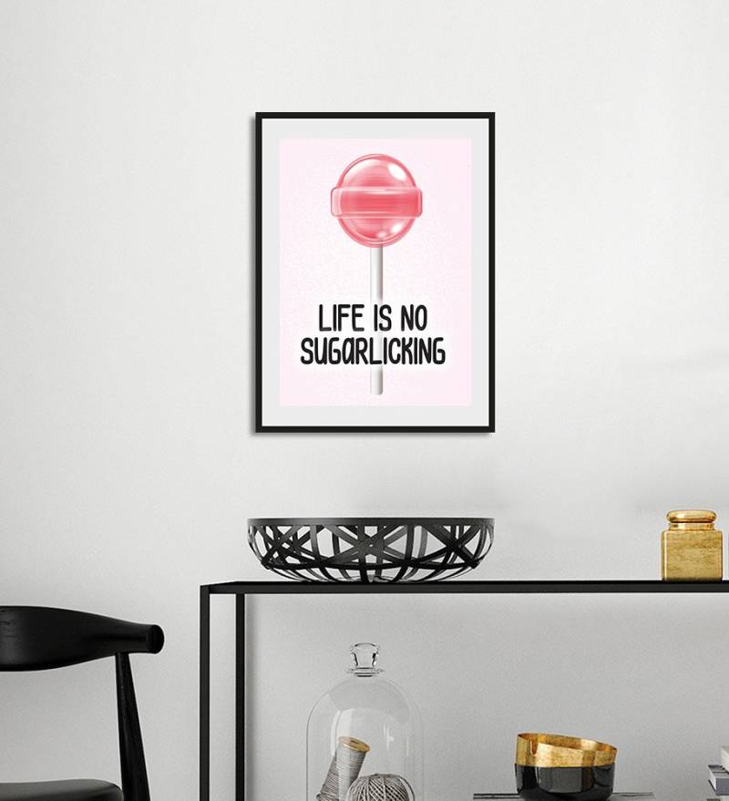 queence Bild »Lolli«, Schriftzug-Humor-Sprüche & Texte-Süssigkeiten-Motivationsbilder, (1 St.), HD Premium Poster-Druck inkl. Holzrahmen von queence