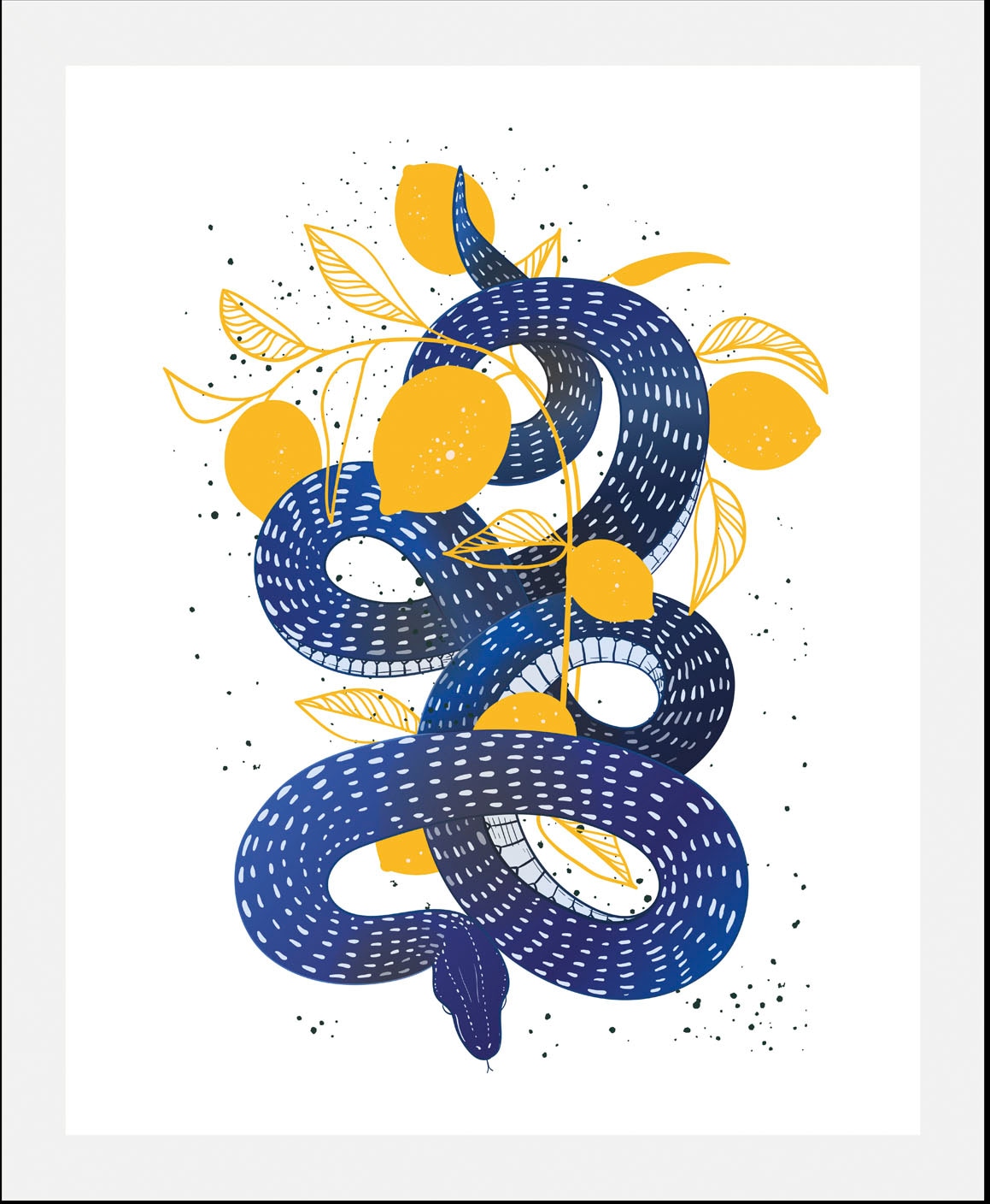 queence Bild »Lemon Snake«, (1 St.), gerahmt von queence