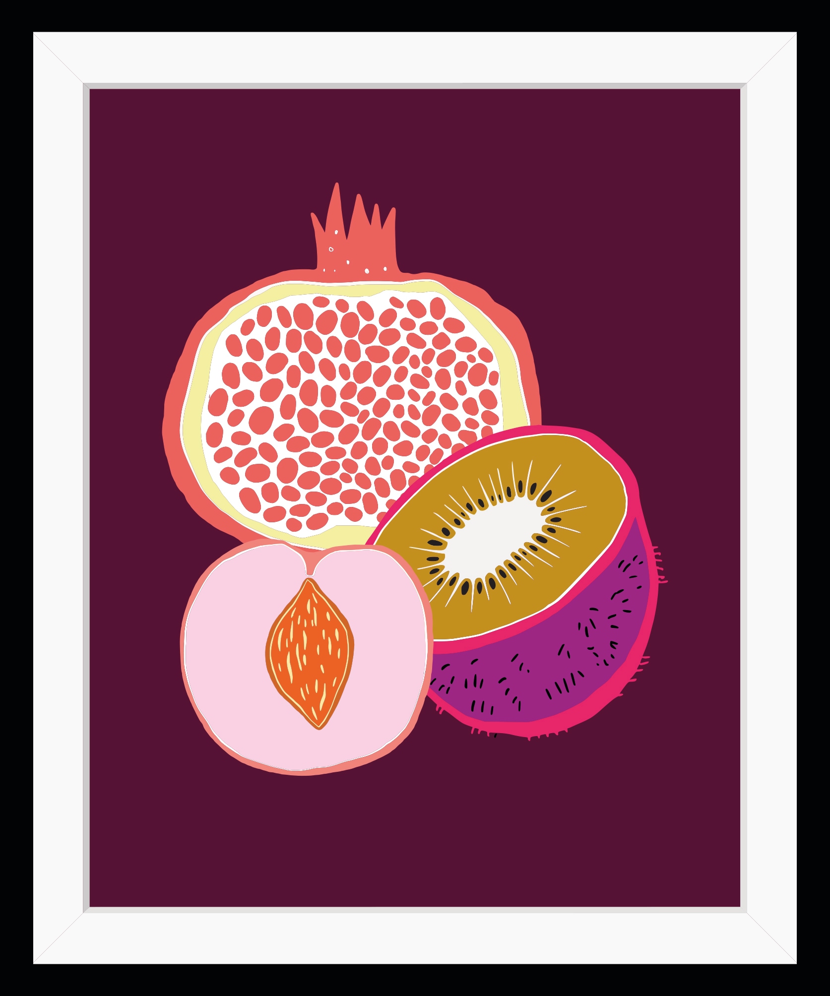 queence Bild »Leonard«, Obst-Obst Bilder-Kunst-Lebensmittel, HD Premium Poster-Druck inkl. Holzrahmen queence Bild »Leonard«, Obst-Obst Bilder-Kunst-Lebensmittel, HD Premium Poster-Druck inkl. Holzrahmen von queence