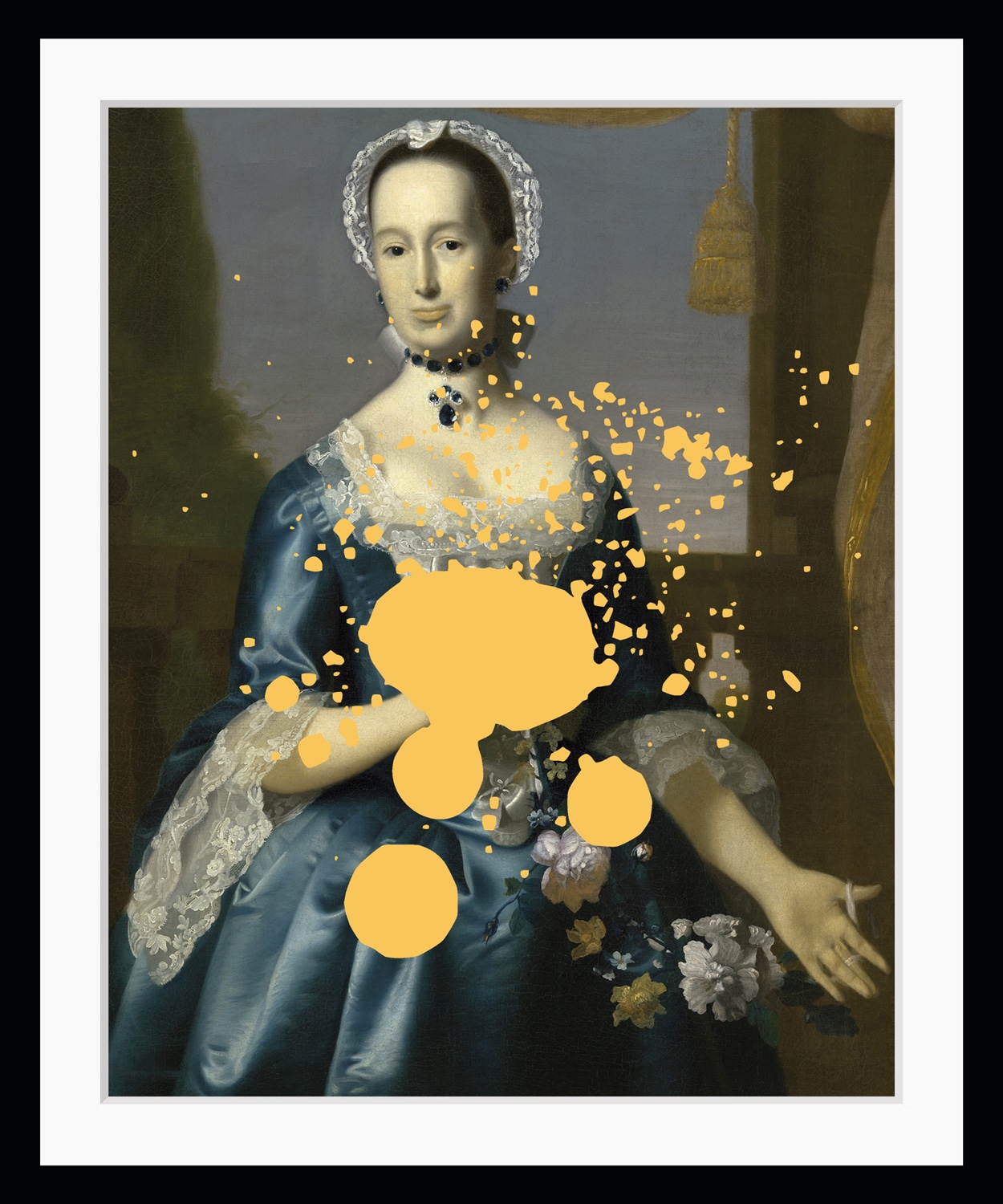 queence Bild »Linda mit Farbklecks«, Frau-Historische Persönlichkeiten-Bilder von Frauen-Kunst-Gemälde, HD Premium Poster-Druck inkl. Holzrahmen queence Bild »Linda mit Farbklecks«, Frau-Historische Persönlichkeiten-Bilder von Frauen-Kunst-Gemälde, HD Premium Poster-Druck inkl. Holzrahmen von queence