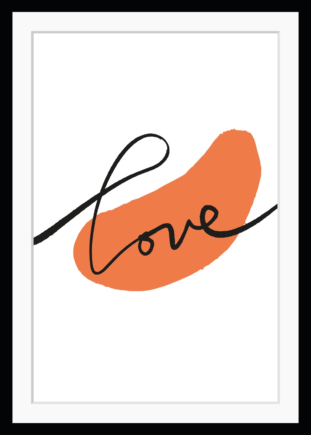 queence Bild »Liebe«, Abstrakt-Schriftzug, HD Premium Poster-Druck inkl. Holzrahmen queence Bild »Liebe«, Abstrakt-Schriftzug, HD Premium Poster-Druck inkl. Holzrahmen von queence