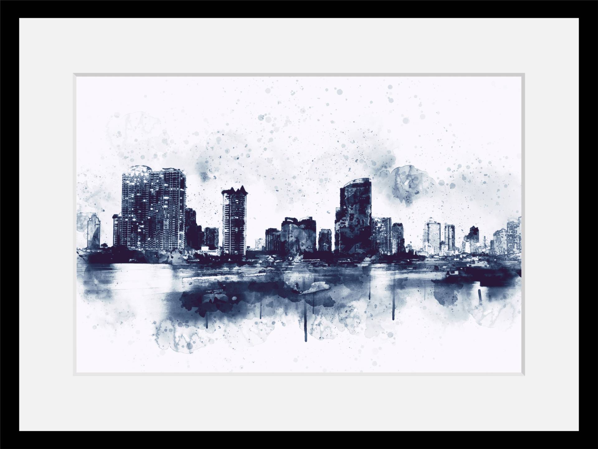 queence Bild »Mareike«, Städte-Stadt-Gebäude-Kunst-Himmel, HD Premium Poster-Druck inkl. Holzrahmen queence Bild »Mareike«, Städte-Stadt-Gebäude-Kunst-Himmel, HD Premium Poster-Druck inkl. Holzrahmen von queence