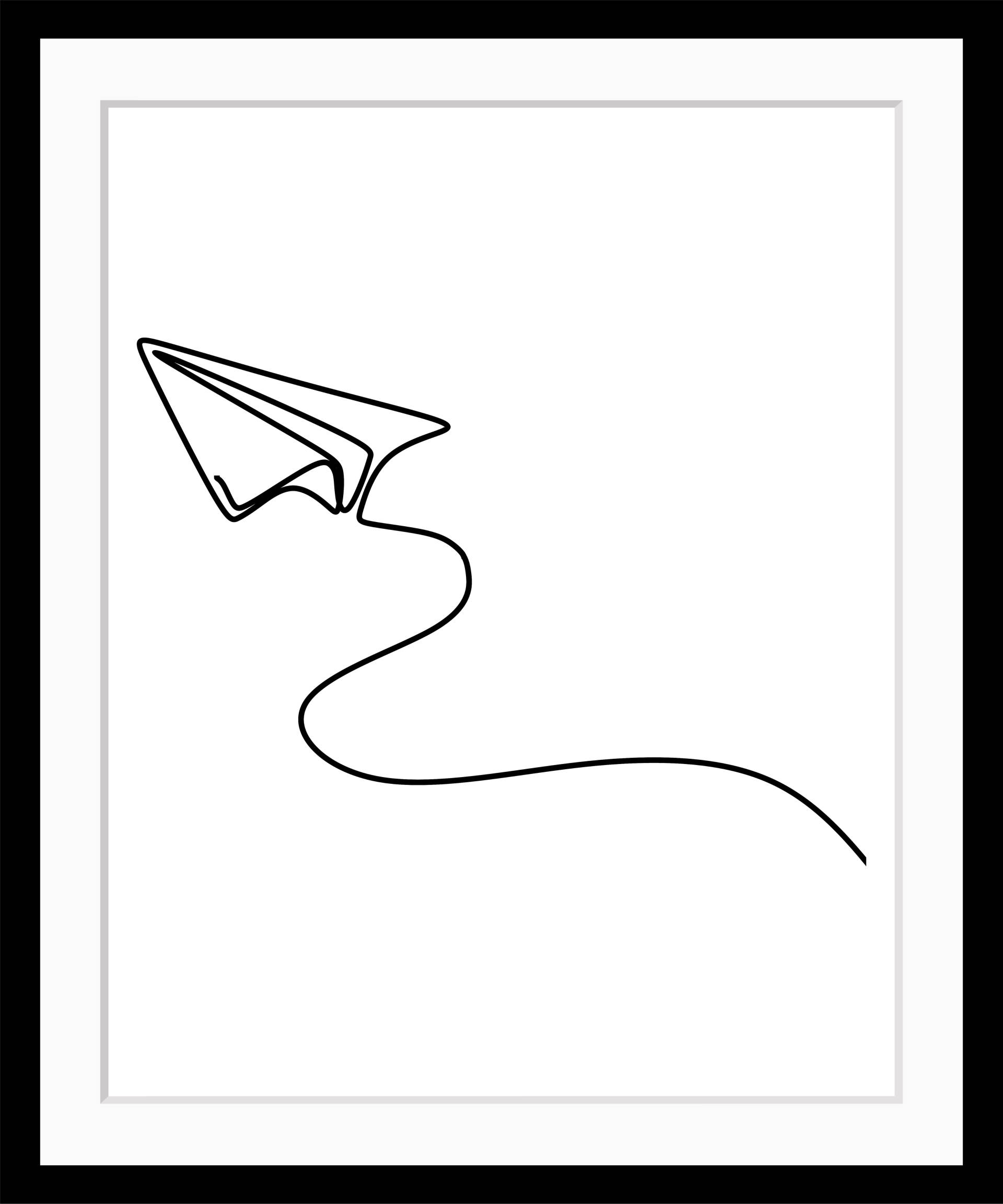 queence Bild »Papier Flugzeug«, Flugzeuge-Kunst-Schwarz-Weiss, HD Premium Poster-Druck inkl. Holzrahmen queence Bild »Papier Flugzeug«, Flugzeuge-Kunst-Schwarz-Weiss, HD Premium Poster-Druck inkl. Holzrahmen von queence