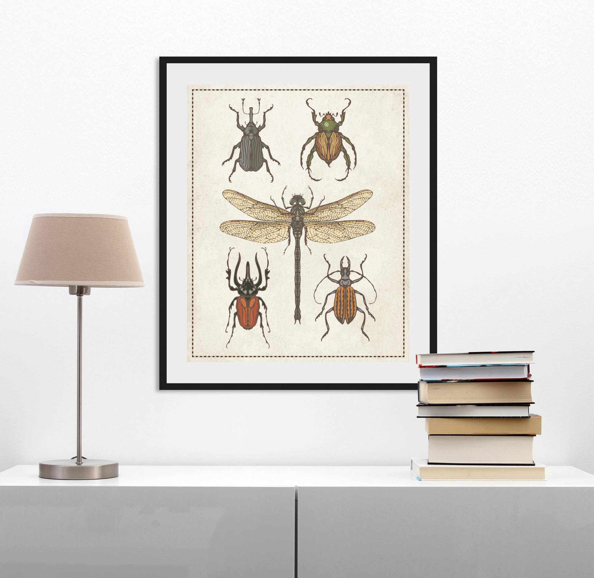 queence Bild »Paula«, Schmetterlinge-Kunst-Insekten, (1 St.), HD Premium Poster-Druck inkl. Holzrahmen von queence