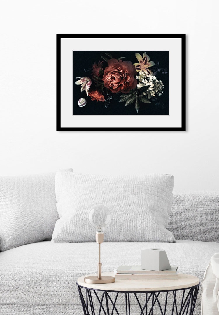 queence Bild »Rose«, (1 St.), HD Premium Poster-Druck inkl. Holzrahmen von queence