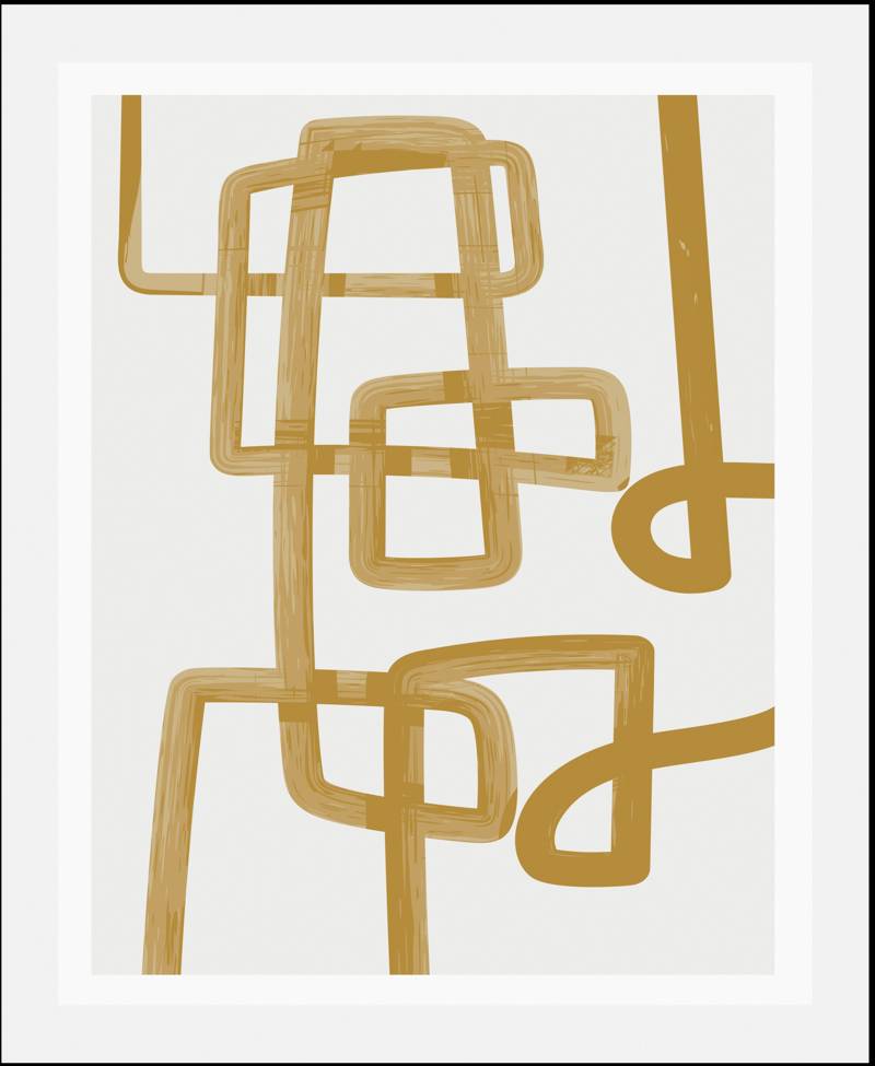 queence Bild »Scribble«, Figuren-Kunst-Gemälde-Abstrakt-Art, (1 St.), HD Premium Poster-Druck inkl. Holzrahmen von queence