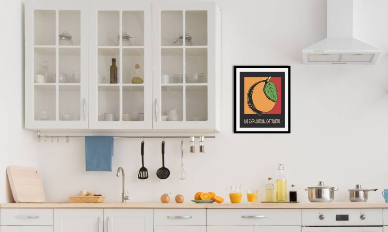 queence Bild »Taste«, Obst-Obst Bilder-Essen-Lebensmittel-Art-Kunst, (1 St.), HD Premium Poster-Druck inkl. Holzrahmen von queence