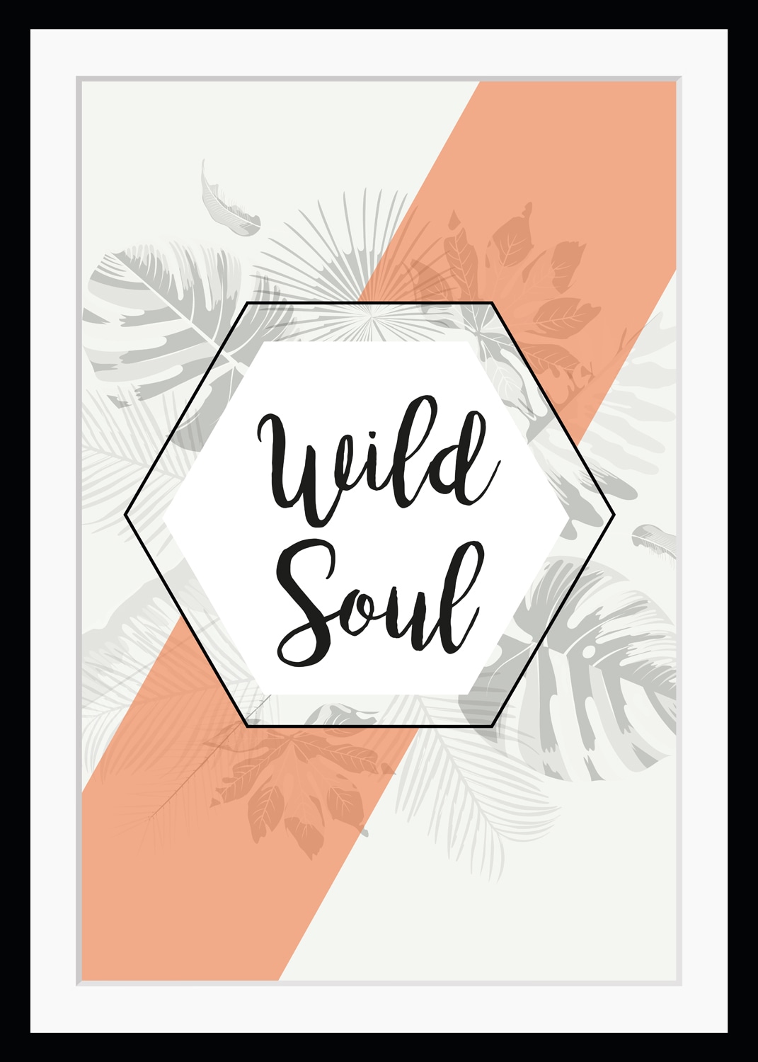 queence Bild »Wild Soul«, Sprüche & Texte-Schriftzug, HD Premium Poster-Druck inkl. Holzrahmen queence Bild »Wild Soul«, Sprüche & Texte-Schriftzug, HD Premium Poster-Druck inkl. Holzrahmen von queence