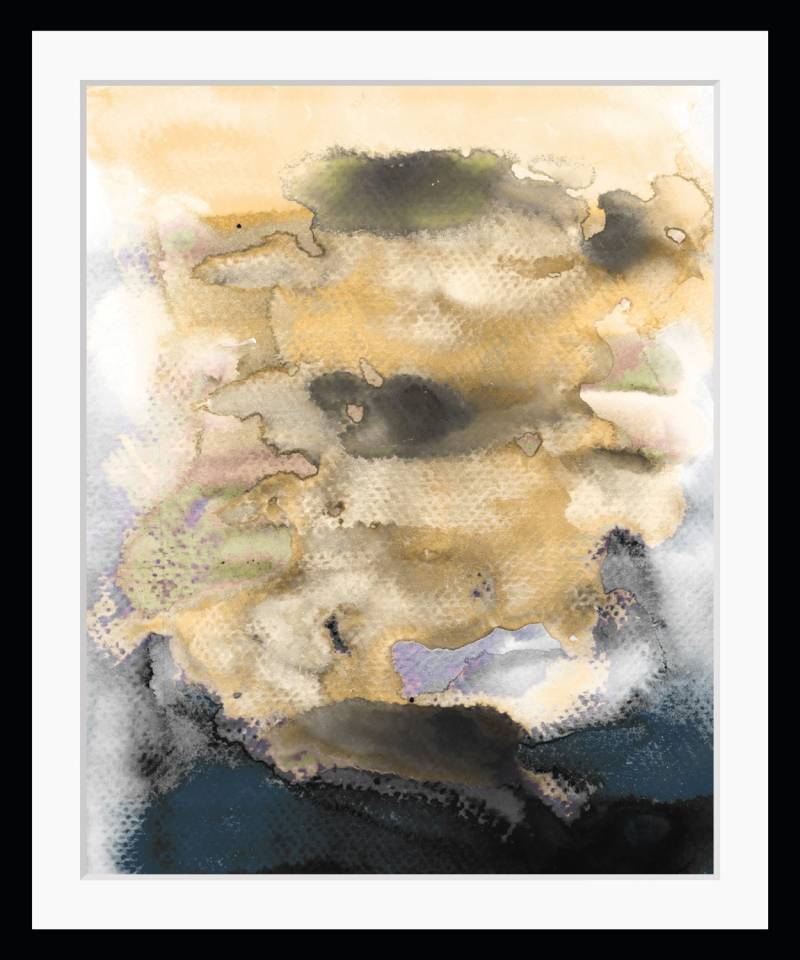 queence Bild »Aquarell Kunstwerk«, Abstrakt-Figuren-Kunst-Gemälde, HD Premium Poster-Druck inkl. Holzrahmen von queence