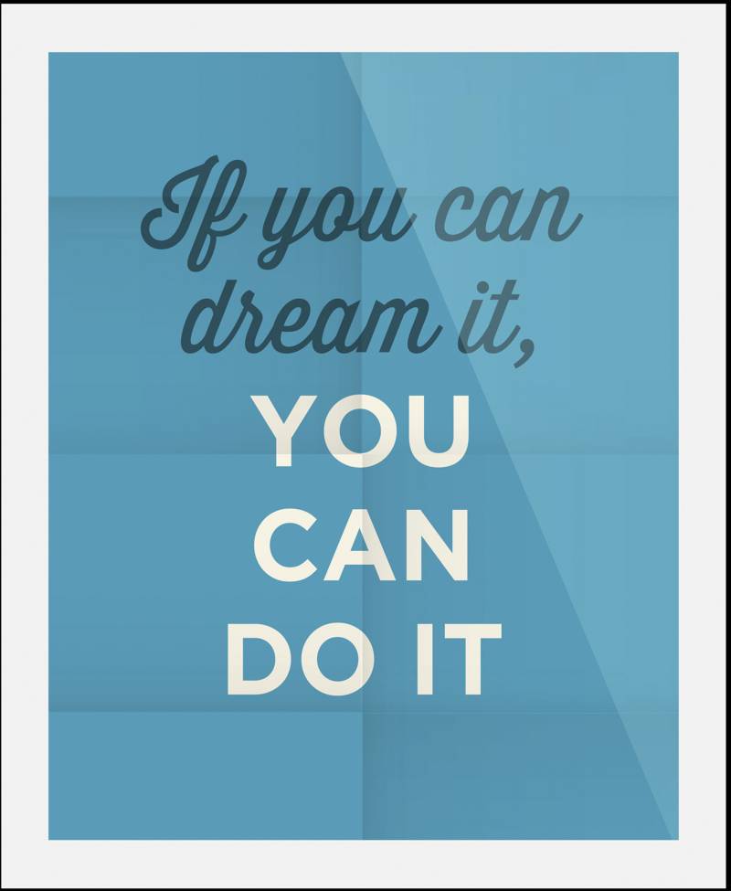 queence Bild »You can do it«, Schriftzüge, (1 St.), gerahmt von queence