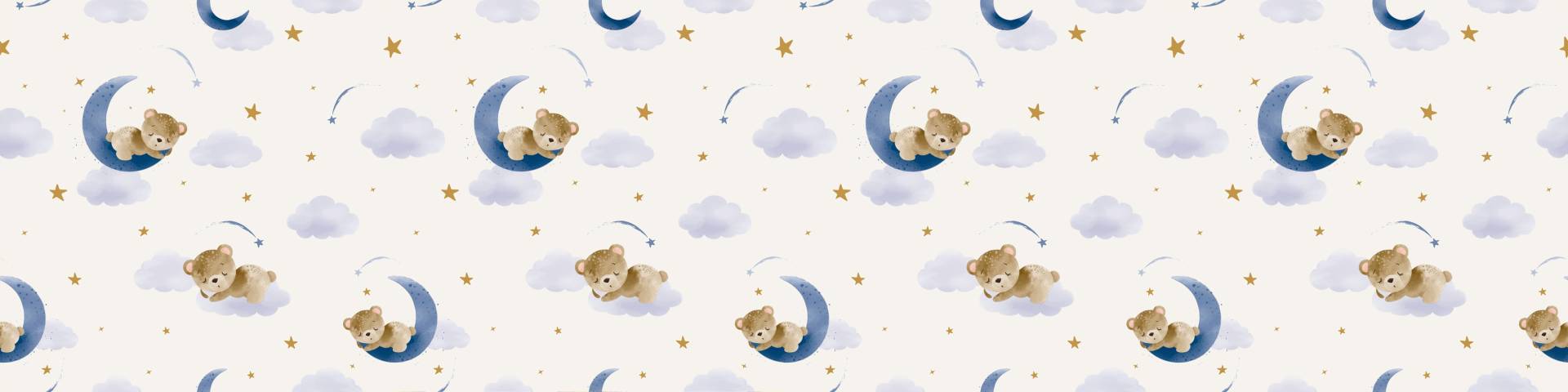 queence Bordüre »Der Bär im Mond«, gemustert, 3er Set, selbstklebend, kinderleichte Anbringung, Sticker queence Bordüre »Der Bär im Mond«, gemustert, 3er Set, selbstklebend, kinderleichte Anbringung, Sticker von queence