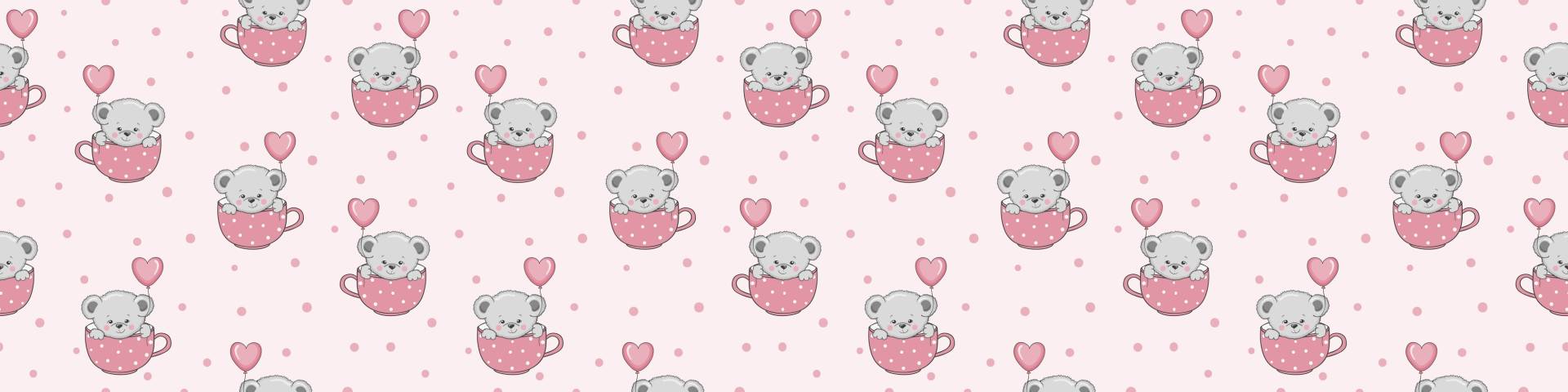 queence Bordüre »Der rosa Bär«, gemustert, 3er Set, selbstklebend, kinderleichte Anbringung, Sticker queence Bordüre »Der rosa Bär«, gemustert, 3er Set, selbstklebend, kinderleichte Anbringung, Sticker von queence