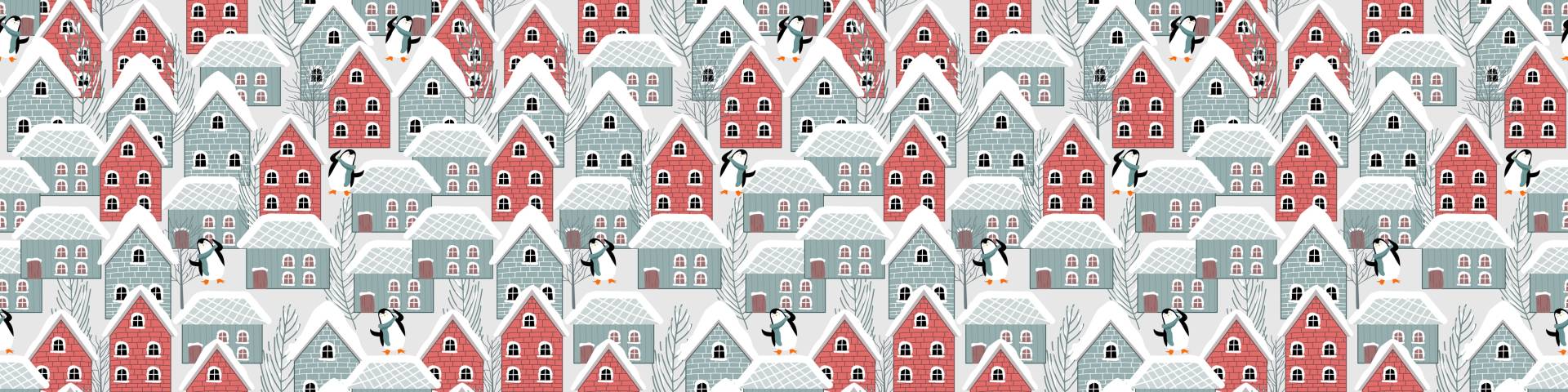 queence Bordüre »Verschneite Stadt«, gemustert, 3er Set, selbstklebend, kinderleichte Anbringung, Sticker queence Bordüre »Verschneite Stadt«, gemustert, 3er Set, selbstklebend, kinderleichte Anbringung, Sticker von queence