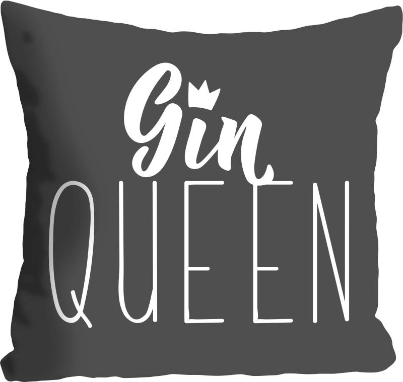 queence Dekokissen »GIN QUEEN«, mit einem Schriftzug, Kissenhülle ohne Füllung, 1 Stück von queence