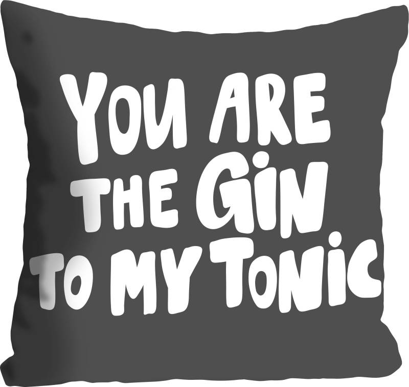 queence Dekokissen »GIN TO MY TONIC«, mit einem Schriftzug, Kissenhülle ohne Füllung, 1 Stück von queence