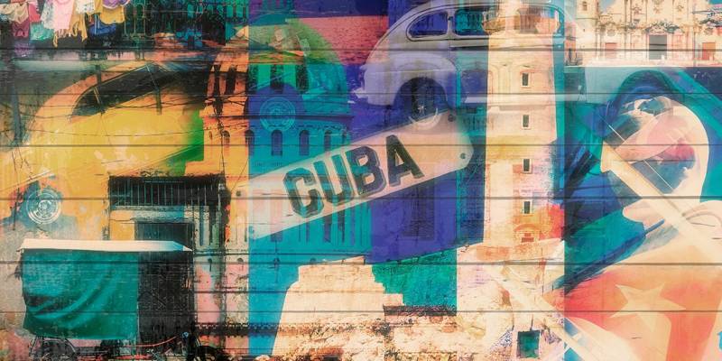 queence Holzbild »Welcome to Cuba«, 40x80 cm von queence