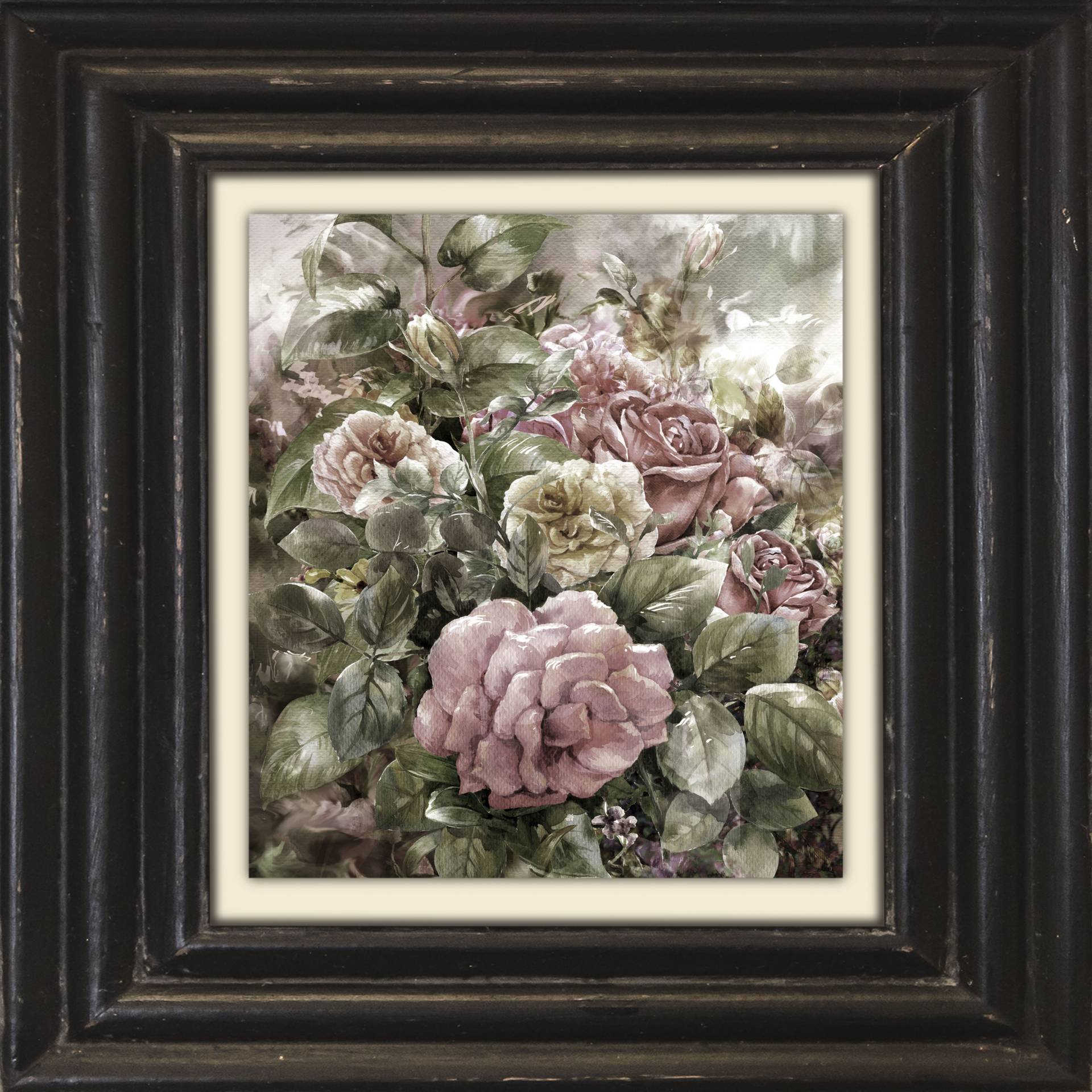 queence Leinwandbild »Blumen«, Kunst-Blumen-Blumenbilder-Stillleben-Garten-Gartenbilder, Premium-Leinwandstoff, Handarbeit aus Deutschland, 40x40cm von queence