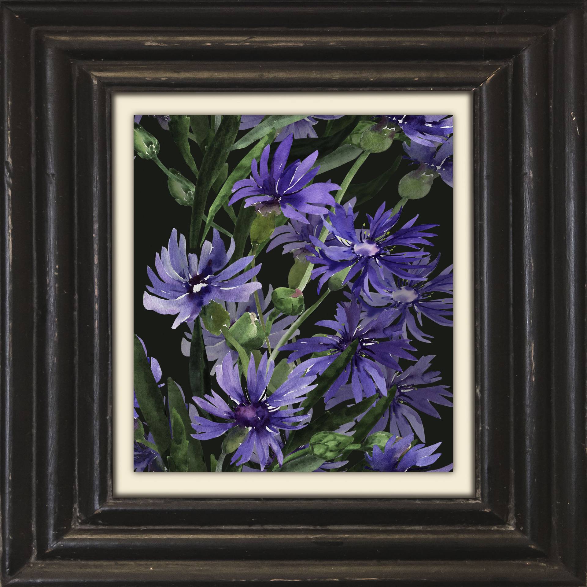 queence Leinwandbild »Blumen«, Kunst-Blumen-Blumenbilder-Stillleben-Garten-Gartenbilder, Premium-Leinwandstoff, Handarbeit aus Deutschland, 40x40cm von queence