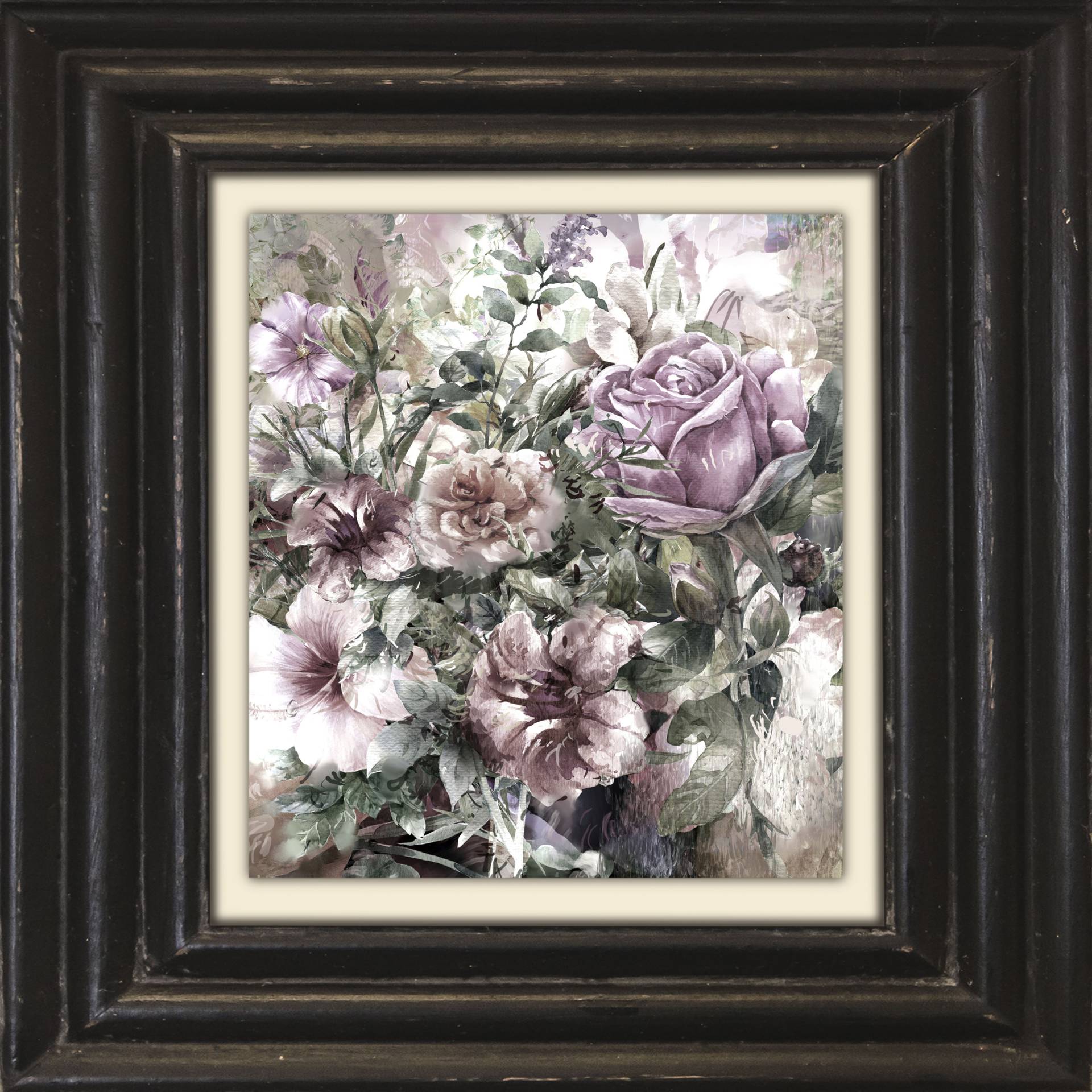 queence Leinwandbild »Blumen«, Kunst-Blumen-Blumenbilder-Stillleben-Garten-Gartenbilder, Premium-Leinwandstoff, Handarbeit aus Deutschland, 40x40cm von queence