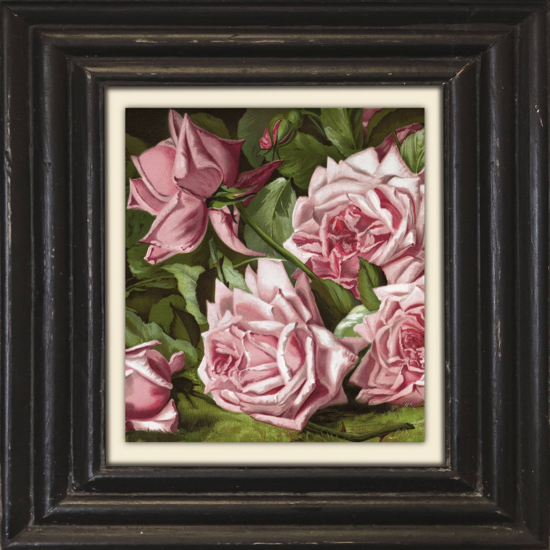 queence Leinwandbild »Blumen«, Kunst-Blumen-Blumenbilder-Stillleben-Garten-Gartenbilder, Premium-Leinwandstoff, Handarbeit aus Deutschland, 40x40cm von queence