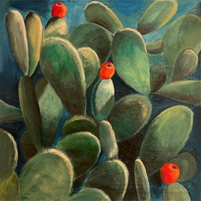 queence Leinwandbild »Cactus de Felanitx«, Pflanzen, (1 St.) von queence