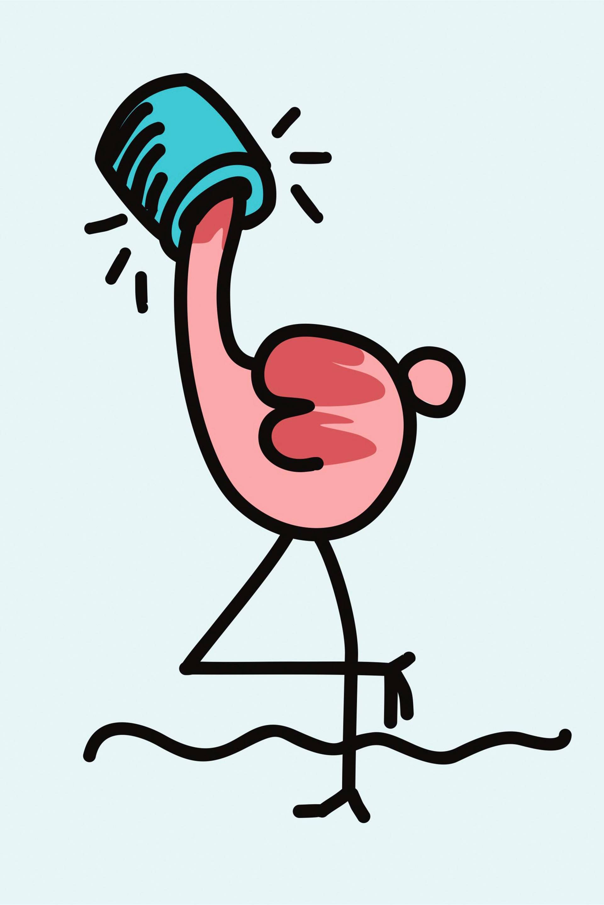 queence Leinwandbild »Flamingo«, Kunst-Vogelbilder-Motivationsbilder, Premium-Leinwandstoff, Handarbeit aus Deutschland von queence