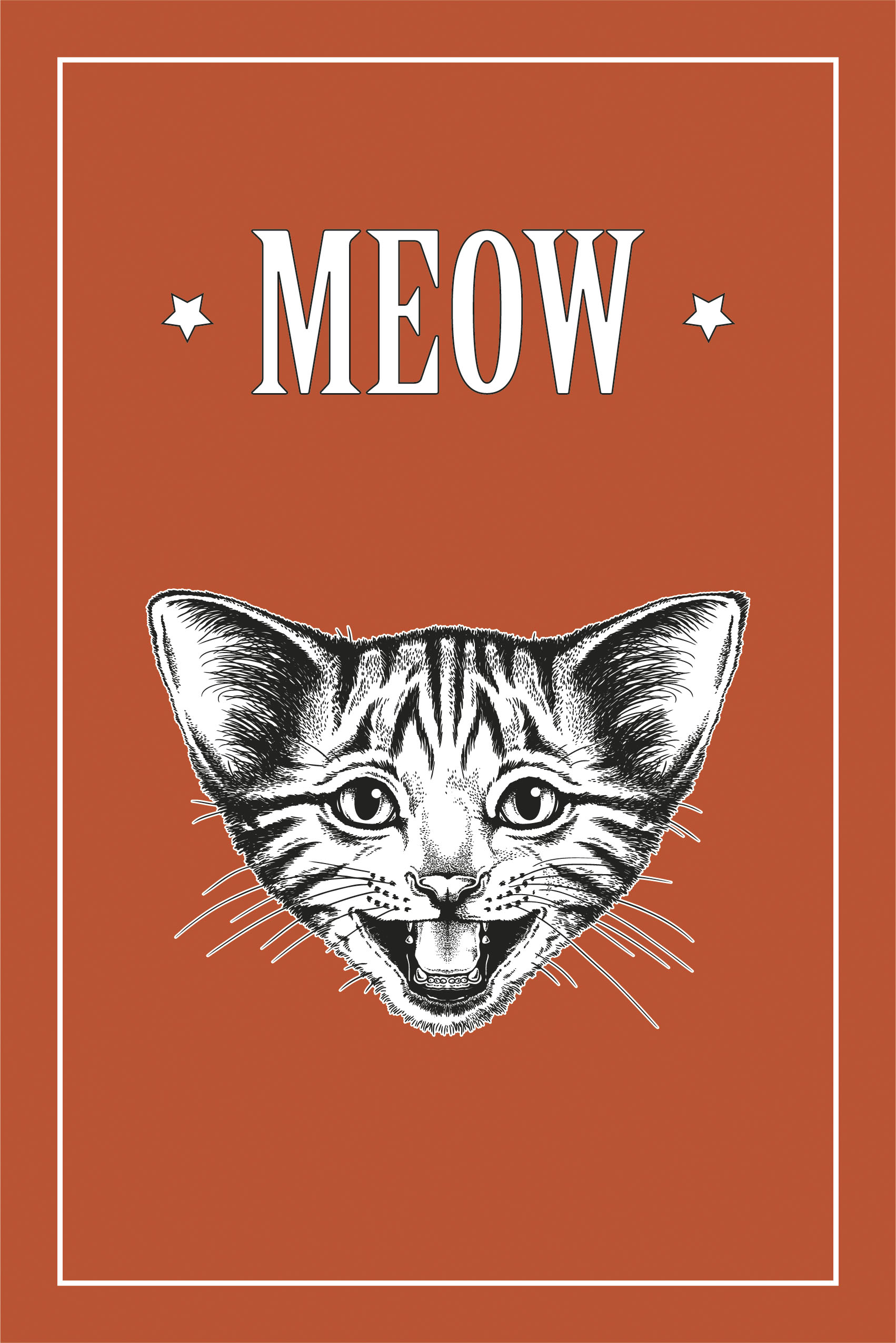 queence Leinwandbild »Katze MEOW« von queence