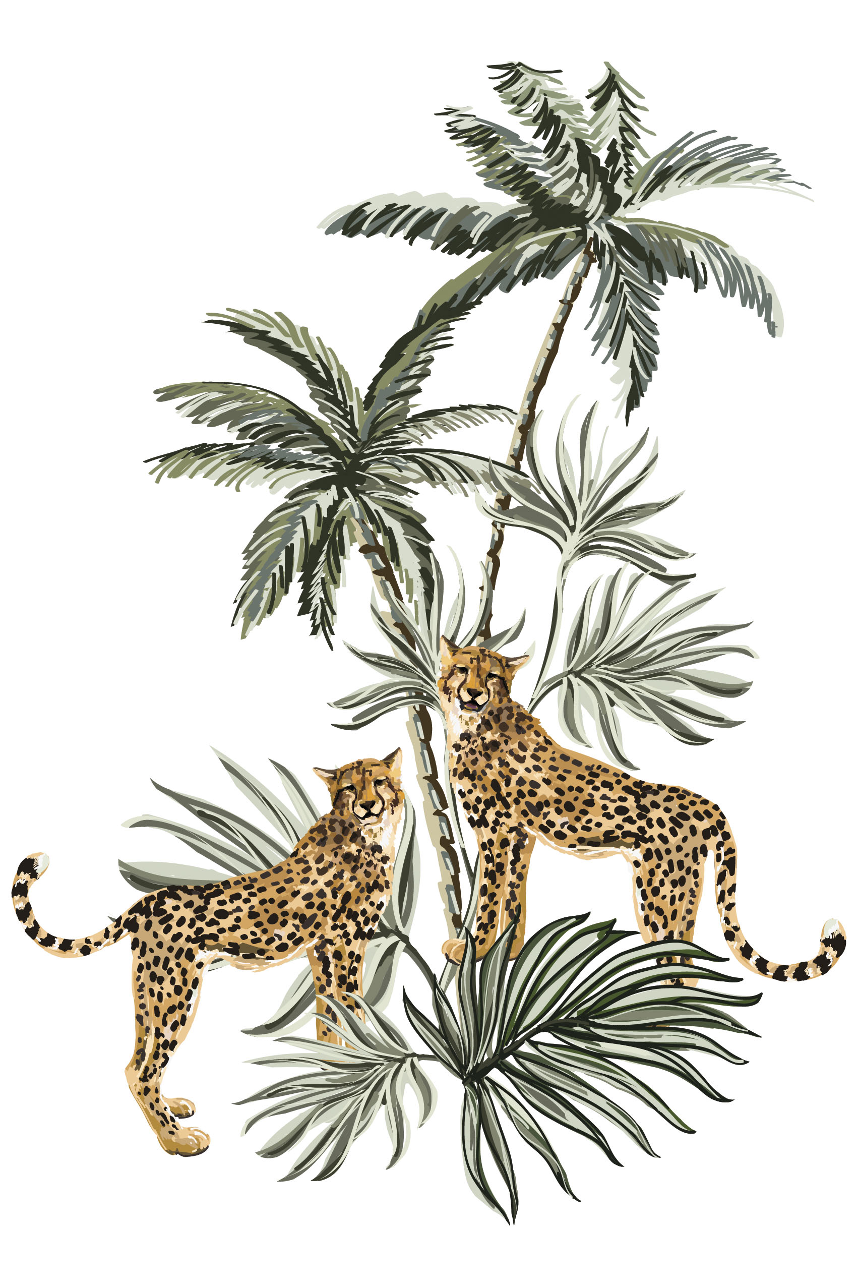 queence Leinwandbild »Leopard«, Kunst-Modern-Tiere-Leopard-Raubkatzen, Premium-Leinwandstoff, Handarbeit aus Deutschland von queence