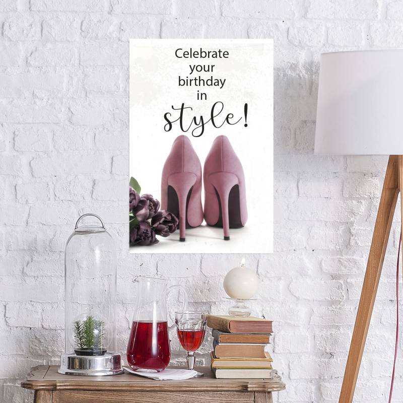 queence Metallbild »Celebrate Style«, Schriftzüge, (1 St.), Stahlschilder von queence