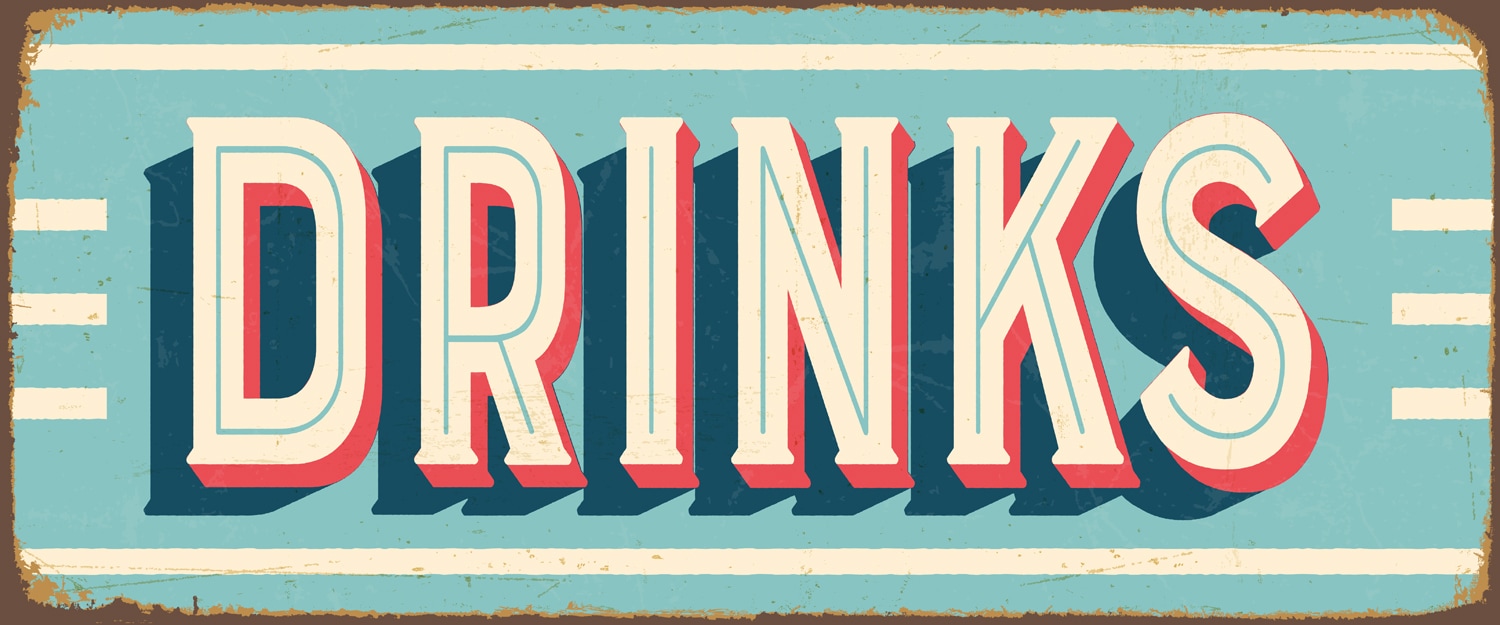 queence Metallbild »DRINKS«, Sprüche & Texte, Schriftzug, Stahlschilder queence Metallbild »DRINKS«, Sprüche & Texte, Schriftzug, Stahlschilder von queence