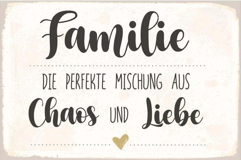 queence Metallbild »Familie«, Sprüche, (1 St.) von queence