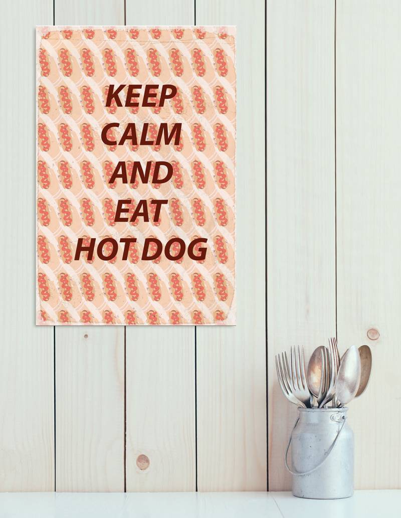 queence Metallbild »Hot Dog«, Schriftzüge, (1 St.), Stahlschilder von queence