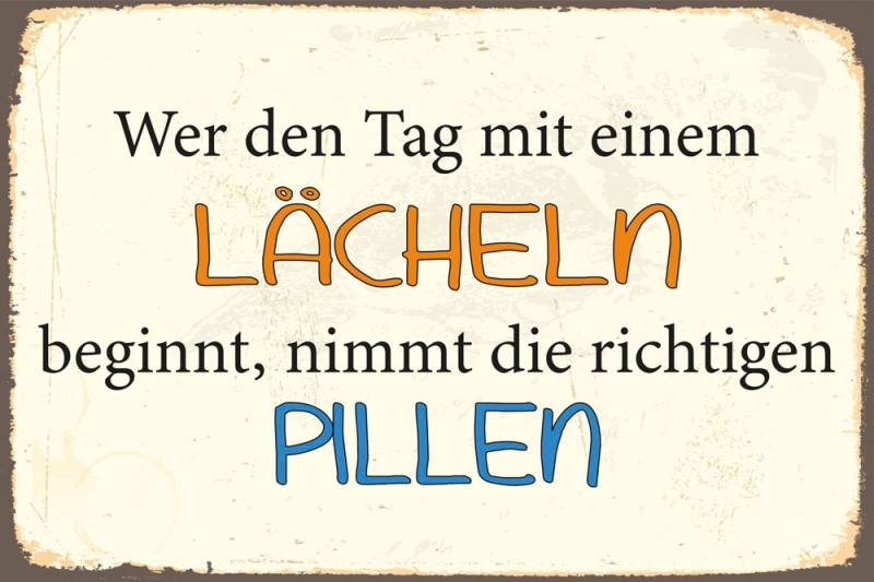 queence Metallbild »Lächeln«, Sprüche, (1 St.), Sprüche, Texte, witzig von queence