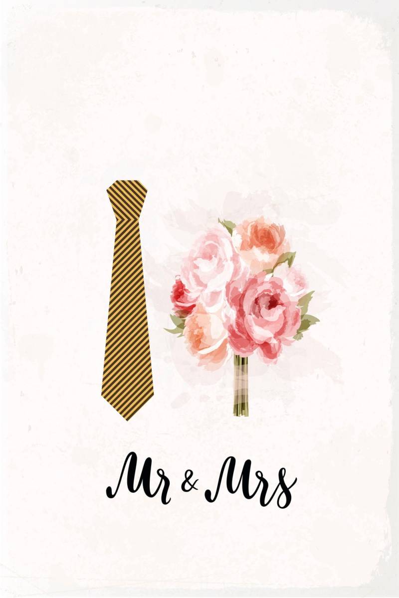 queence Metallbild »MR & MRS«, Sprüche, (1 St.) von queence