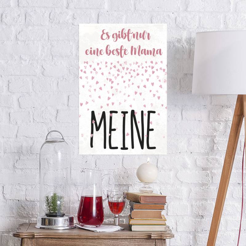 queence Metallbild »Meine Mama«, Schriftzüge, (1 St.), Stahlschilder von queence