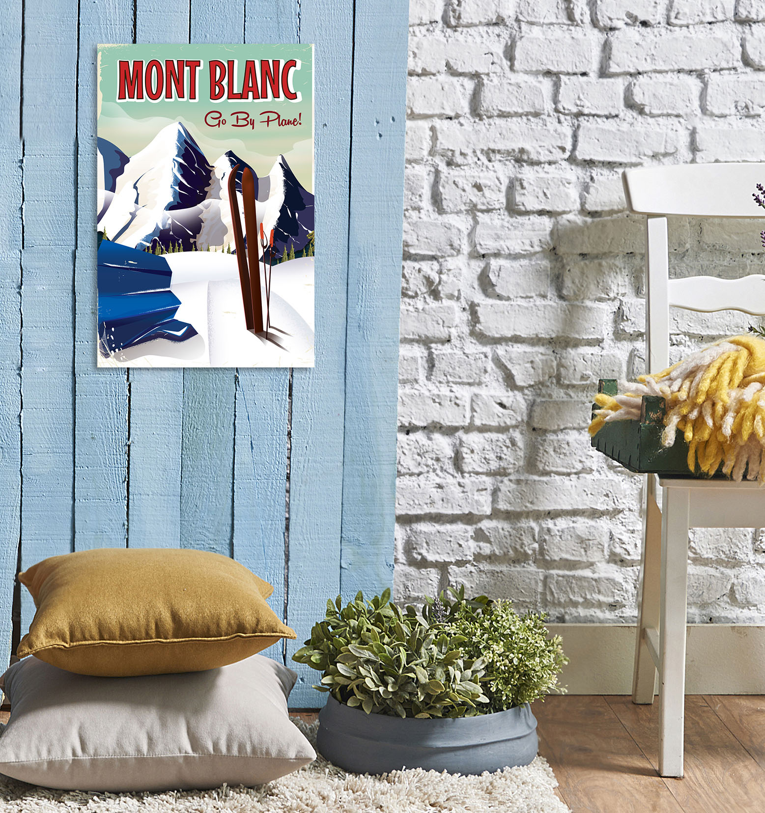 queence Metallbild »Mont Blanc«, (1 St.), Stahlschilder von queence