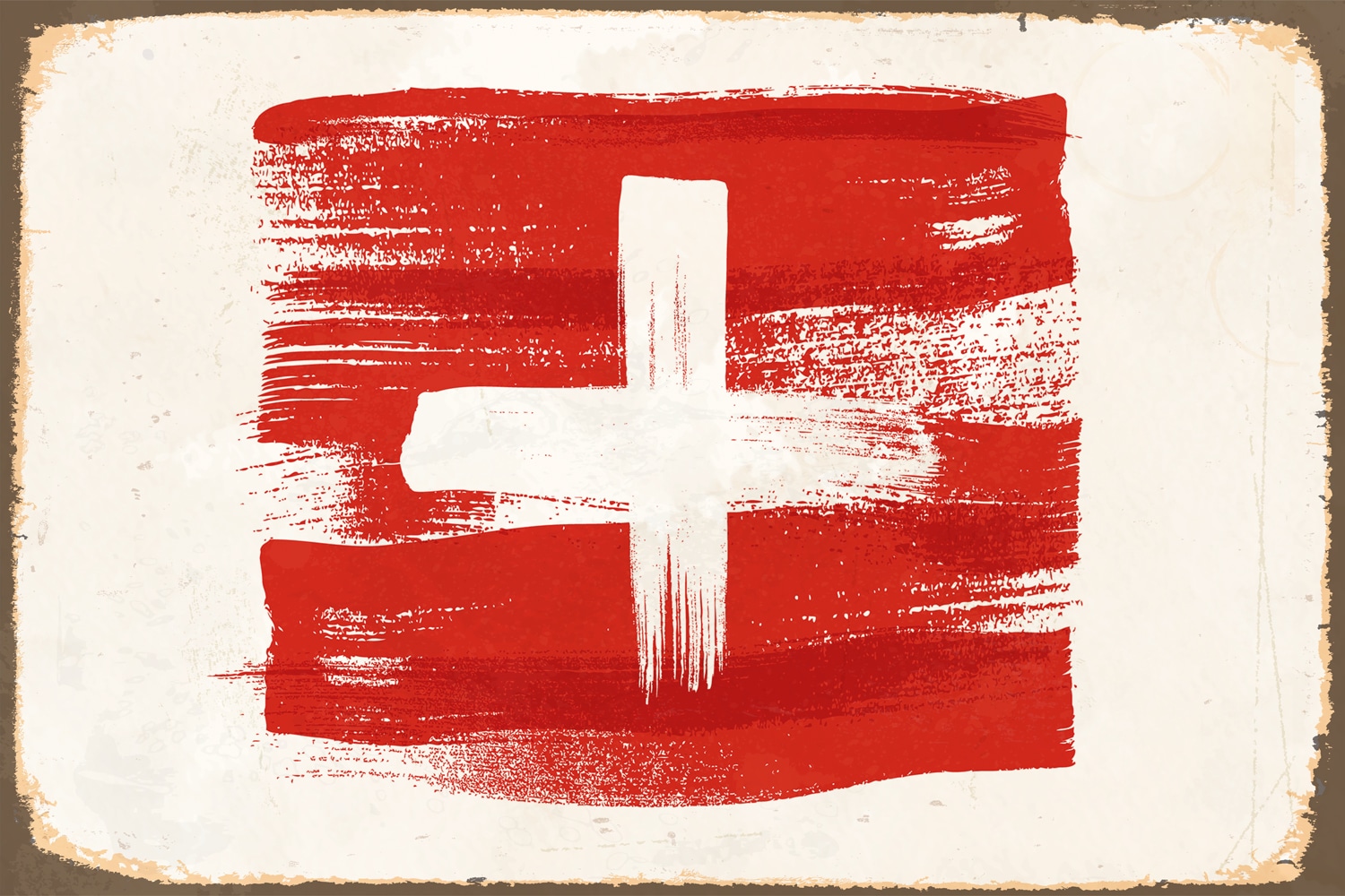 queence Metallbild »SCHWEIZ FLAGGE«, Schweiz, Blechschilder queence Metallbild »SCHWEIZ FLAGGE«, Schweiz, Blechschilder von queence