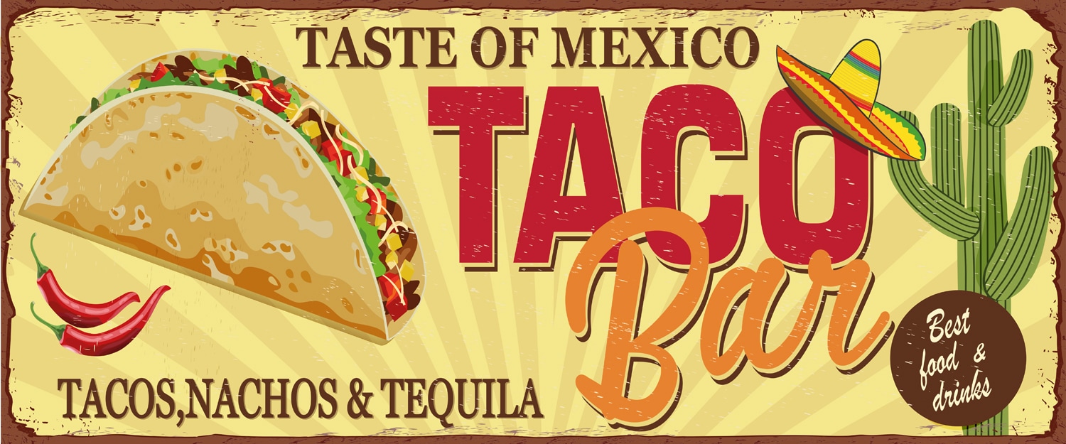 queence Metallbild »TACO BAR«, Sprüche & Texte, Stahlschilder, Schriftzug queence Metallbild »TACO BAR«, Sprüche & Texte, Stahlschilder, Schriftzug von queence
