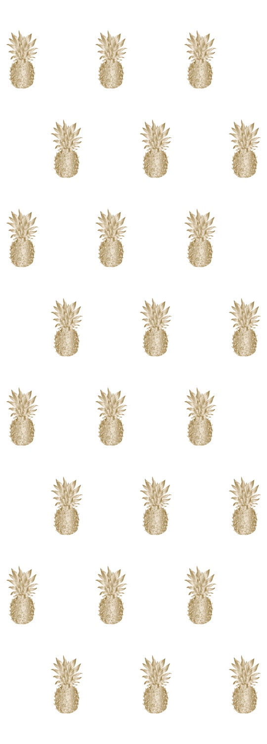 queence Vinyltapete »Ananas-Goldfarben«, 90 x 250 cm, selbstklebend von queence