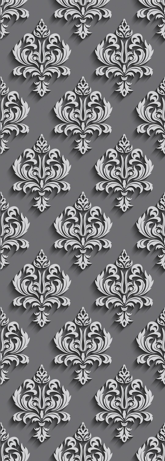 queence Vinyltapete »Fleur de lis«, bedruckt-Barock-Antikoptik-Kunst, 90x250cm, selbstklebend, kinderleichte Anbringung, Sticker von queence