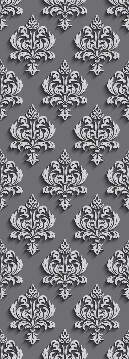 queence Vinyltapete »Fleur de lis«, bedruckt-Barock-Antikoptik-Kunst, 90x250cm, selbstklebend, kinderleichte Anbringung, Sticker von queence